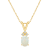 7x5mm Oval Opal with Diamond Accents 14k Yellow Gold Pendant With Chain