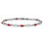 Rhodium Over 14k White Gold Diamond and Ruby Bracelet