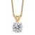 14K Yellow Gold 2 ct. 8.0mm Round G H I True Light Moissanite Solitaire
Pendant with Chain