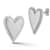 Sterling Statements Rhodium Over Sterling Silver Cubic Zirconia Halo
Heart Studs
