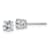 Rhodium Over 14K White Gold 1ct. 5.0mm Round J-K Color Moissanite Earrings