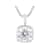 Moissanite Cushion-Cut Solitaire Pendant In Platinum-Enhanced Sterling
Silver 2.00ctw Diamond Equivalent Weight