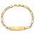 14k Yellow Gold Soft Diamond Shape Figaro Link ID Bracelet