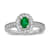 0.63ctw Emerald and Diamond Ring in 14k White Gold