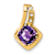 10k Yellow Gold 1.3 cttw Amethyst and Accent Diamond Pendant