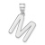Rhodium Over 14k White Gold Polished Bubble Letter M Initial Pendant