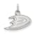 Rhodium Over Sterling Silver NHL LogoArt Anaheim Ducks Extra Small Pendant