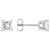 Lab-Grown Diamond Princess-Cut Stud Earrings In 14K White Gold 1.00ctw