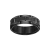 8mm Brick-Pattern Comfort Fit Band in Black Tungsten Carbide with Satin Finish