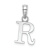 Rhodium Over 14k White Gold Polished Block Letter R Initial Pendant