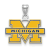 Sterling Silver Rhodium-plated LogoArt University of Michigan Small
Enamel Pendant