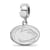 Sterling Silver Rhodium-plated LogoArt Penn State University Small
Dangle Bead