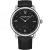 Stuhrling Men's Symphony Black Dial with Blue Accents, Black Leather
Strap Watch