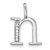 14K White Gold Diamond Lower Case Letter N Initial Pendant