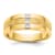 14K Yellow Gold Lab Grown Diamond Polished and Satin Men's Ring