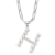 Rhodium Over Sterling Silver 3-5.5mm Freshwater Cultured Pearl LETTER H
18-inch Necklace