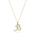 10K Yellow Gold Script White Diamond Initial Letter B Pendant With
Chain, 0.02ctw