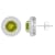 7mm Round Peridot And White Topaz Accent Rhodium Over Sterling Silver
Double Halo Stud Earrings