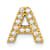 10k Yellow Gold 0.112 ctw Diamond Letter A Initial Charm
