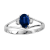 0.43ctw Sapphire and Diamond Ring in 14k White Gold