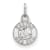 Rhodium Over Sterling Silver MLB Boston Red Sox LogoArt Circle Pendant