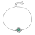 Green Lab Created Emerald Rhodium Over Sterling Silver Bracelet 0.47ctw