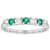 Lab-Created Emerald And White Sapphire Band Ring In Platinum Over
Sterling Silver