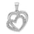 Rhodium Over 14k White Gold Diamond Entwined Hearts Pendant