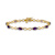10k Yellow Gold and 10k White Gold Amethyst and Diamond Infinity Bracelet