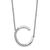 Rhodium Over 14k White Gold Sideways Diamond Initial C Pendant Cable
Link 18 Inch Necklace