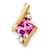10k Yellow Gold 0.73 ctw Cushion Lab Created Pink Sapphire and Diamond
Chain Slide Pendant