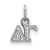 Rhodium Over Sterling Silver LogoArt Delta Gamma Extra Small Pendant