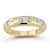 Sterling Statements 14K Yellow Gold Over Sterling Silver 3 Stone CZ Dome Ring