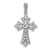 Rhodium Over 10k White Gold 0.10 ctw Diamond Fancy Cross Pendant