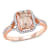 Morganite and Diamond 14K Rose Gold Ring 1.75ctw