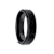 VESUVIUS Men’s Polished Black Ceramic Band with Lava Rock Stone Inlay
& Polished Beveled Edges 6mm