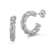Sterling Statements Rhodium Over Sterling Silver Small Twist Hoop Earrings