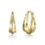 Sculptural Oblong Hoop Earrings In 14K Gold Over Brass