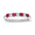 0.37ctw Ruby and Diamond Band Ring in 14k White Gold