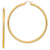 14k Yellow Gold 3 1/4" Diamond-Cut Round Tube Hoop Earrings