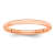 14K Rose Gold Polished 2mm Band