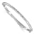 Rhodium Over 14K White Gold Diamond Cut 4mm Hinged Bangle