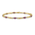 14k Yellow Gold and Rhodium Over 14k Yellow Gold Diamond and Oval Ruby Bracelet