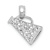 Rhodium Over 14k White Gold Textured Megaphone with Handle Pendant