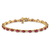 14k Yellow Gold and 14k White Gold Diamond and Ruby Bracelet