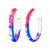14K Yellow Gold Over Sterling Silver XL Oval Tie Dye Acrylic Hoop
Earrings in Cotton Candy