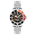 Duxot Atlantica Skeleton Diver Black Dial W/Orange Accent White
Stainless Steel Band Automatic Watch