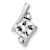 Rhodium Over 10k White Gold 0.52 ctw Cushion White Topaz and Diamond
Chain Slide Pendant