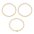 Initial E CZ Beaded Bracelet Set In 14K Gold Over Brass 0.15ctw