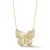 Sterling Statements 14K Yellow Gold Over Sterling Silver CZ Butterfly Necklace